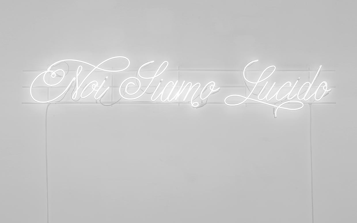 "Noi Siamo Lucido", 2015 Neon cm 46 x 230