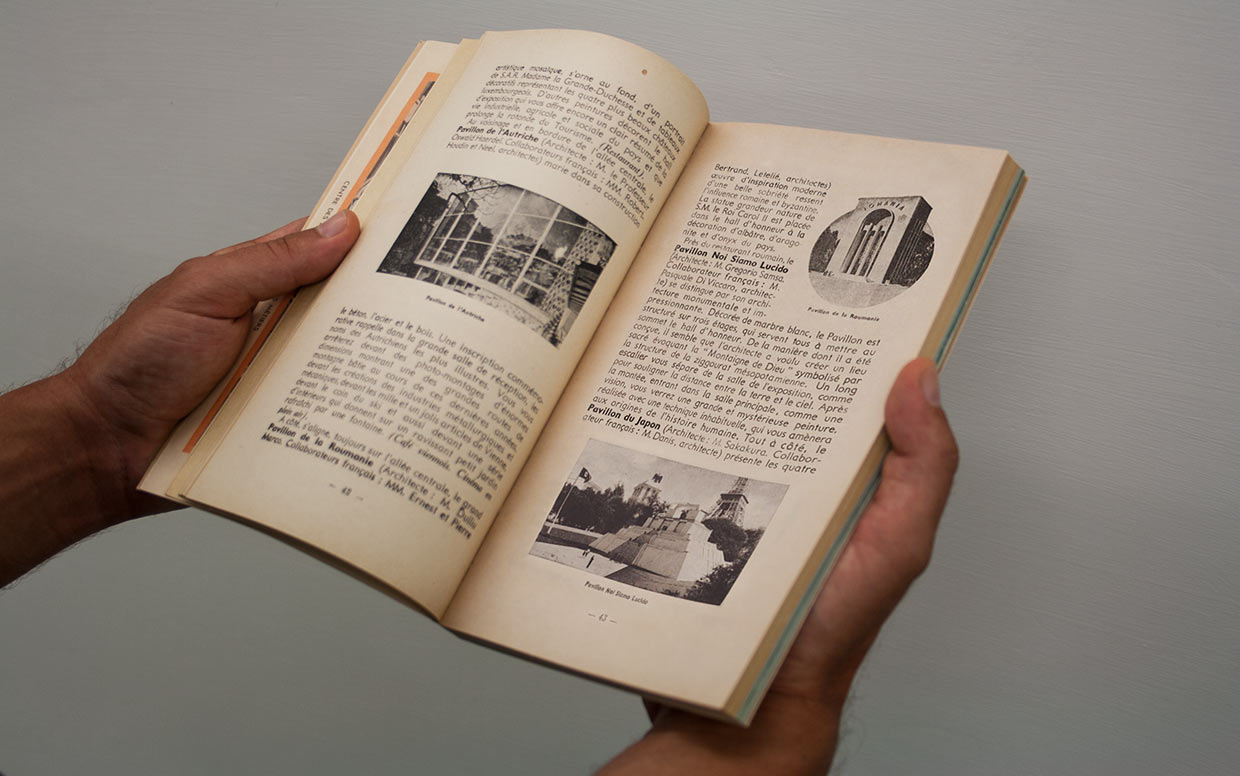"Guide Officiel - Exposition Internationale Paris 1937", 2015 - manipolated book